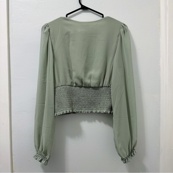 ARITZIA (WILFRED) - Wistful / Genoa Blouse (Dusky Green) - Picture 3 of 4